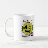 MMA-glimlach, een NIce Day/Fight Koffiemok (Links)
