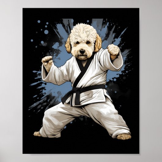 Mma Goldendoodle Dog Karate Poster (Voorkant)