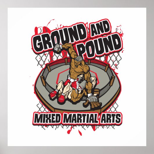 MMA Ground and Pound Poster (Voorkant)