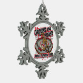 MMA Ground and Pound Tin Sneeuwvlok Ornament (Links)