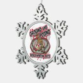 MMA Ground and Pound Tin Sneeuwvlok Ornament (Rechts)