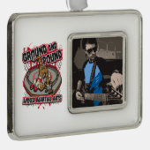 MMA Ground and Pound Verzilverd Omlijst Ornament (Rechts)