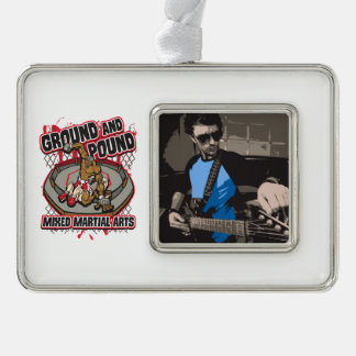 MMA Ground and Pound Verzilverd Omlijst Ornament