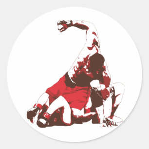 MMA Ground & Pound Ronde Sticker