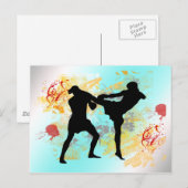 MMA Head Kick Briefkaart (Voorkant / Achterkant)