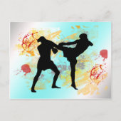 MMA Head Kick Briefkaart (Voorkant)