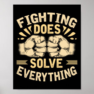 Mma Jiu Jitsu Boksen Bokser Mixed Martial Arts Vec Poster