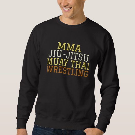 Mma Jiu Jitsu Muay Thai Wrestling Trui (Voorkant)