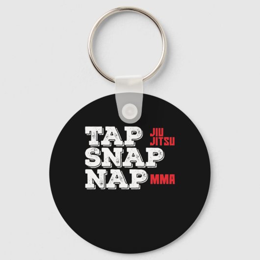 MMA Jiu Jutsu "Tap, Snap, Nap" Sleutelhanger (Voorkant)