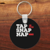 MMA Jiu Jutsu "Tap, Snap, Nap" Sleutelhanger (Voorkant)