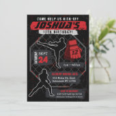 MMA Karate Ninja Kids Verjaardagsfeestje Kaart (Staand voorkant)