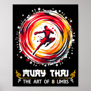 MMA Kickboksen Thaiboksen Kunst van de acht ledema Poster