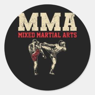MMA Kickboksvechter Mixed Martial Art Fighting Ronde Sticker