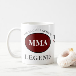 MMA Legend Monogram Jouw naam Verjaardag toevoegen Koffiemok