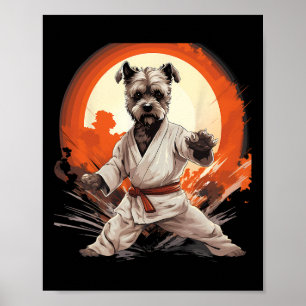 MMA Miniatuur Schnauzer Hond Karate Mannen Vrouwen Poster