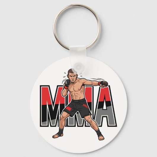 MMA Mixed Martial Arts Fighter Keychan Sleutelhanger (Voorkant)