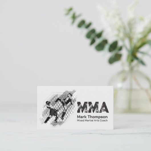 MMA - Mixed Martial Arts Training Visitekaartje (Staand voorkant)