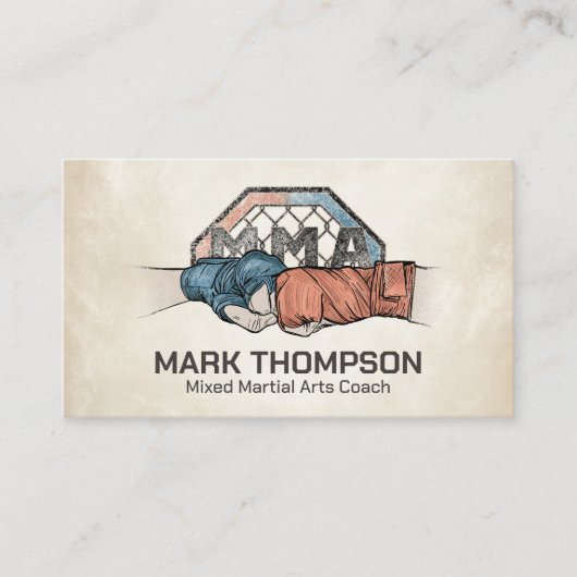 MMA - Mixed Martial Arts Training Visitekaartje (Voorkant)