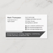 MMA - Mixed Martial Arts Training Visitekaartje (Achterkant)