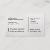 MMA - Mixed Martial Arts Training Visitekaartje (Achterkant)