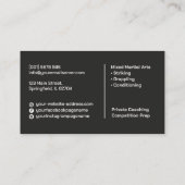 MMA - Mixed Martial Arts Training Visitekaartje (Achterkant)