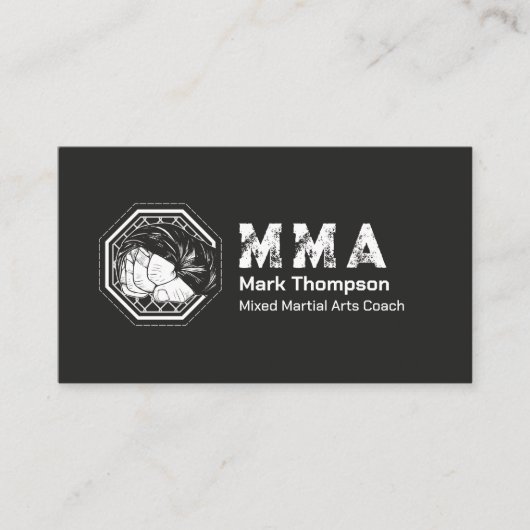 MMA - Mixed Martial Arts Training Visitekaartje (Voorkant)
