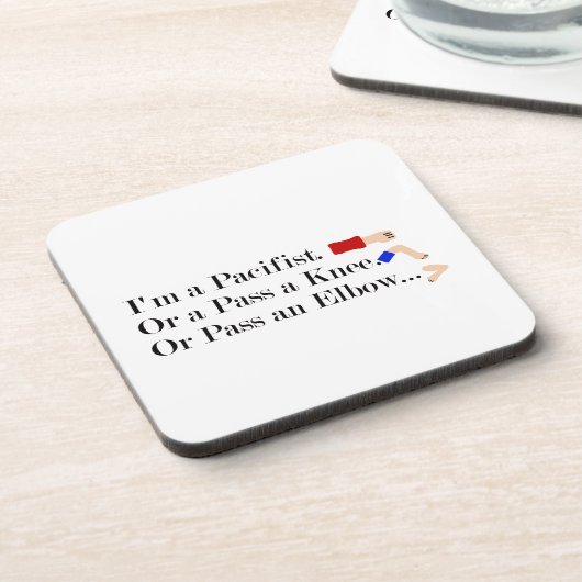 MMA Pacifist Humor Design Bier Onderzetter (Linkerzijde)