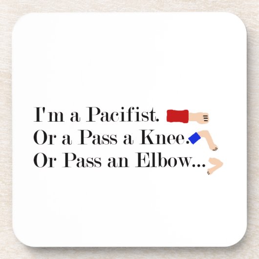 MMA Pacifist Humor Design Bier Onderzetter (Voorkant)
