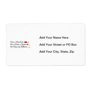 MMA Pacifist Humor Design Etiket