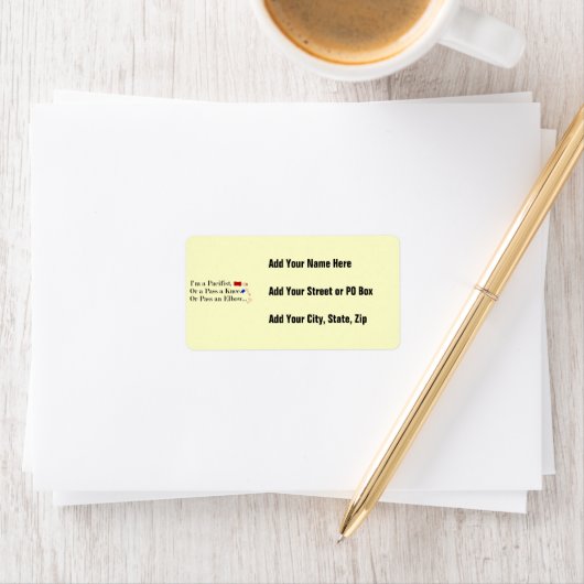 MMA Pacifist Humor Design Etiket (Insitu)