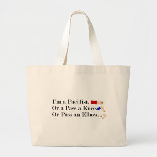 MMA Pacifist Humor Design Grote Tote Bag