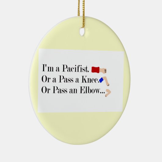 MMA Pacifist Humor Design Keramisch Ornament (Rechts)