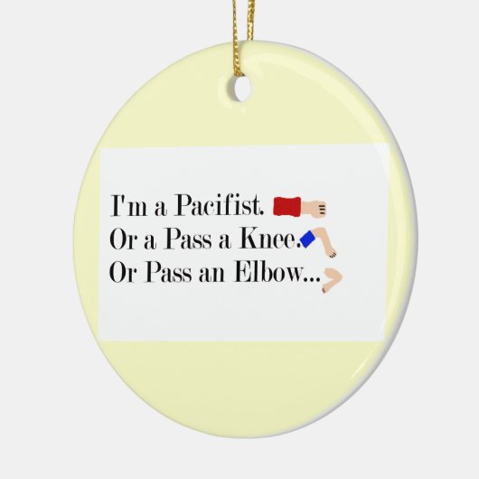 MMA Pacifist Humor Design Keramisch Ornament (Links)