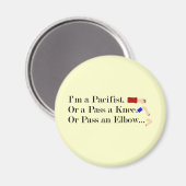 MMA Pacifist Humor Design Magneet (Voorkant / Achterkant)