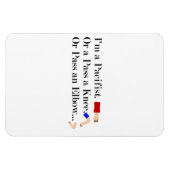 MMA Pacifist Humor Design Magneet (Horizontaal)