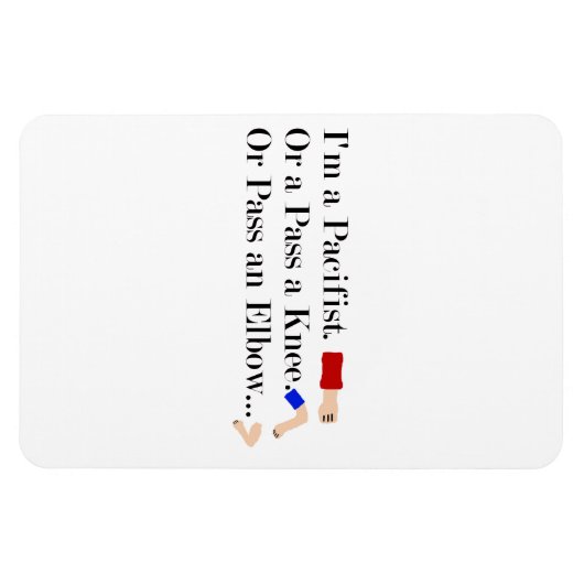 MMA Pacifist Humor Design Magneet (Horizontaal)