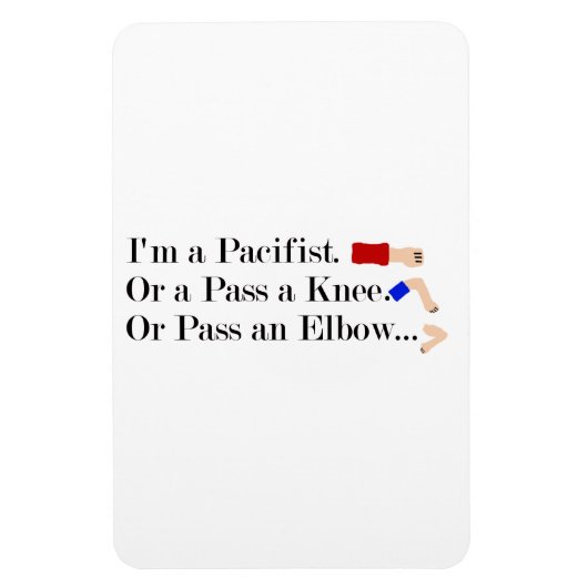 MMA Pacifist Humor Design Magneet (Verticaal)
