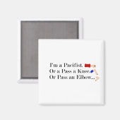 MMA Pacifist Humor Design Magneet (Voorkant / Achterkant)