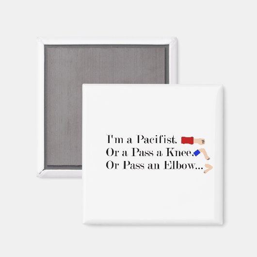 MMA Pacifist Humor Design Magneet (Voorkant / Achterkant)