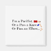 MMA Pacifist Humor Design Magneet (Voorkant)