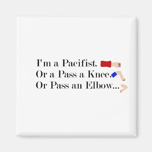 MMA Pacifist Humor Design Magneet (Voorkant)