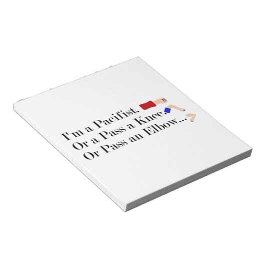MMA Pacifist Humor Design Notitieblok (Schuin)