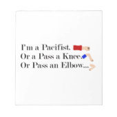 MMA Pacifist Humor Design Notitieblok (Voorkant)