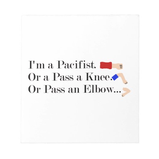 MMA Pacifist Humor Design Notitieblok (Voorkant)