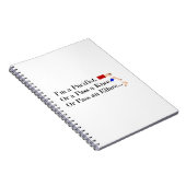 MMA Pacifist Humor Design Notitieboek (Rechterzijde)
