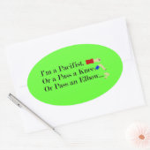 MMA Pacifist Humor Design Ovale Sticker (Envelop)