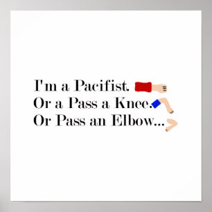 MMA Pacifist Humor Design Poster