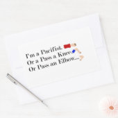 MMA Pacifist Humor Design Rechthoekige Sticker (Envelop)