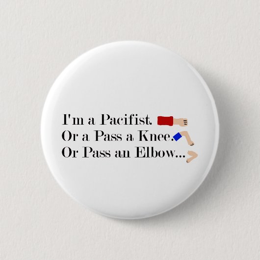 MMA Pacifist Humor Design Ronde Button 5,7 Cm (Voorkant)