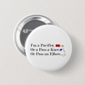 MMA Pacifist Humor Design Ronde Button 5,7 Cm (Voorkant /achterkant)